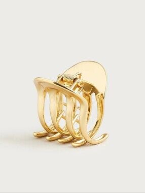 J Crew Metallic Gold Hair Claw Clip - NWT